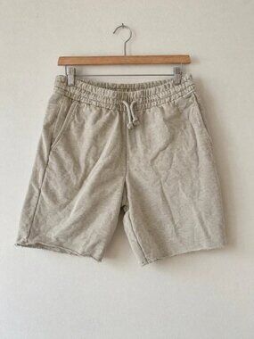H&M Beige Regular Fit Drawstring Sweat Shorts Mens Small
